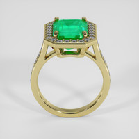 3.47 Ct. Emerald Ring, 18K Yellow Gold 3