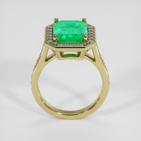 3.72 Ct. Emerald Ring, 18K Yellow Gold 3