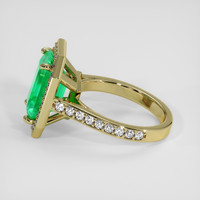 3.72 Ct. Emerald Ring, 18K Yellow Gold 4