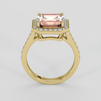 3.85 Ct. Pink Tourmaline Ring, 18K Yellow Gold 3