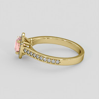 1.12 Ct. Padparadscha Sapphire Ring, 18K Yellow Gold 4