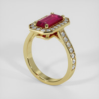 1.57 Ct. Ruby Ring, 18K Yellow Gold 2
