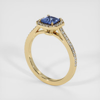 0.85 Ct. Sapphire Ring, 18K Yellow Gold 2
