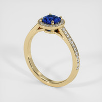 1.38 Ct. Blue Sapphire Ring, 18K Yellow Gold 2