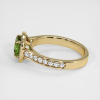 1.08 Ct. Green Sapphire Ring, 18K Yellow Gold 4
