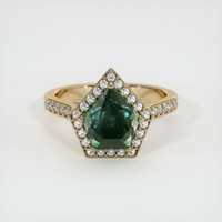 3.44 Ct. Sapphire Ring, 18K Yellow Gold 1