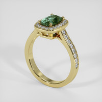 1.63 Ct. Green Sapphire Ring, 18K Yellow Gold 2