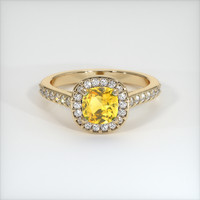 0.88 Ct. Yellow Sapphire Ring, 18K Yellow Gold 1