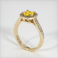 0.88 Ct. Yellow Sapphire Ring, 18K Yellow Gold 2