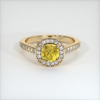 0.85 Ct. Sapphire Ring, 18K Yellow Gold 1
