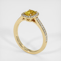 0.92 Ct. Yellow Sapphire Ring, 18K Yellow Gold 2