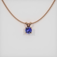 0.44 Ct. Blue Sapphire Pendant, 14K Rose Gold 1