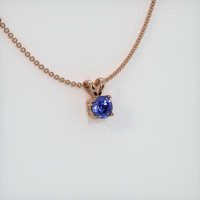 0.44 Ct. Blue Sapphire Pendant, 14K Rose Gold 2