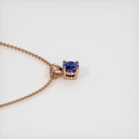 0.44 Ct. Blue Sapphire Pendant, 14K Rose Gold 3