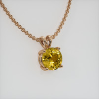 2.10 Ct. Gemstone Pendant, 14K Rose Gold 2