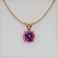 0.88 Ct. Gemstone Pendant, 14K Rose Gold 1