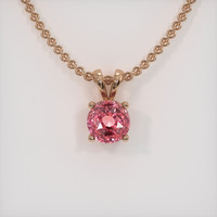 3.07 Ct. Sapphire Pendant, 14K Rose Gold 1