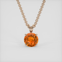 3.38 Ct. Orange Sapphire Pendant, 14K Rose Gold 1