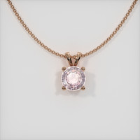 2.21 Ct. Peach Sapphire Pendant, 14K Rose Gold 1