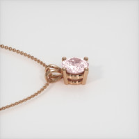 2.21 Ct. Peach Sapphire Pendant, 14K Rose Gold 3
