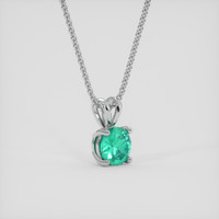 0.37 Ct. Emerald Pendant, Silver 2