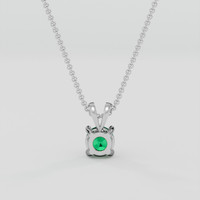 0.45 Ct. Emerald Pendant, Silver 4