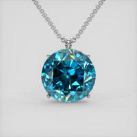 50.02 Ct. Blue Zircon Pendant, Silver 1