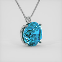 50.02 Ct. Blue Zircon Pendant, Silver 2