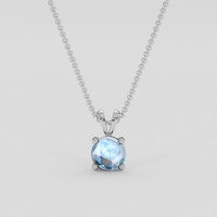 0.66 Ct. Blue Sapphire Pendant, Silver 1