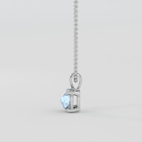 0.66 Ct. Blue Sapphire Pendant, Silver 3