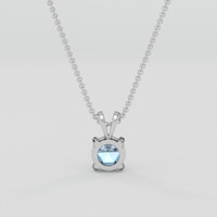 0.66 Ct. Blue Sapphire Pendant, Silver 4