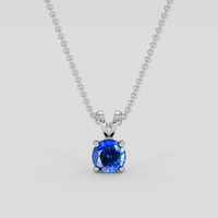 0.60 Ct. Blue Sapphire Pendant, Silver 1