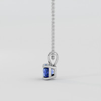 0.60 Ct. Blue Sapphire Pendant, Silver 3