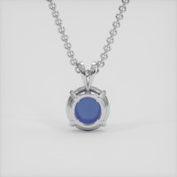 3.07 Ct. Blue Sapphire Pendant, Silver 4