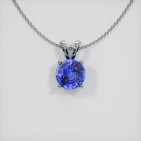 0.94 Ct. Sapphire Pendant, 14K White Gold 1