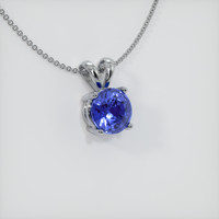 0.94 Ct. Sapphire Pendant, 14K White Gold 2