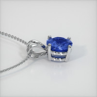 0.87 Ct. Blue Sapphire Pendant, 14K White Gold 3