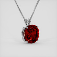 18.07 Ct. Red Garnet Pendant, 14K White Gold 2