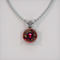 2.60 Ct. Gemstone Pendant, 14K White Gold 1