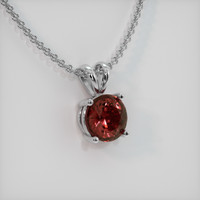 2.60 Ct. Gemstone Pendant, 14K White Gold 2