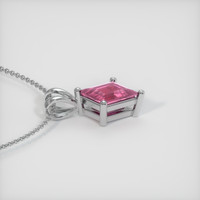 0.42 Ct. Pink Sapphire Pendant, 14K White Gold 3