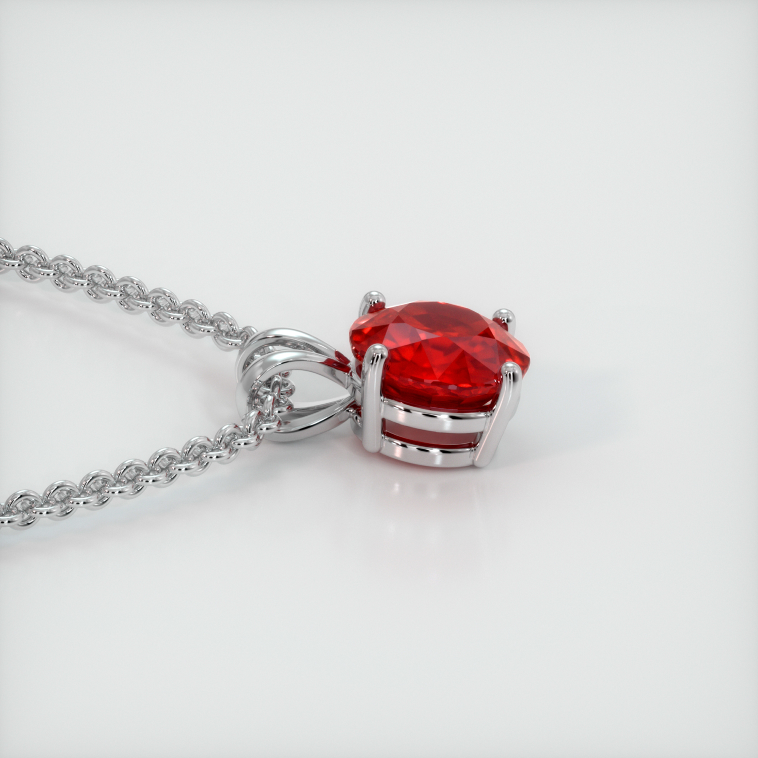 Natural Ruby Silver popular Pendant