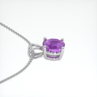 1.02 Ct. Purple Sapphire Pendant, 14K White Gold 3
