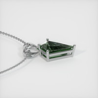 2.18 Ct. Green Sapphire Pendant, 14K White Gold 3
