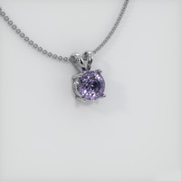 0.74 Ct. Purple Sapphire Pendant, 14K White Gold 2