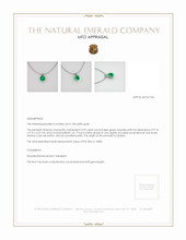 Emerald Pendant 3.59 Ct., 18K White Gold Appraisal