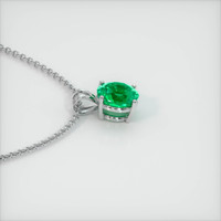 3.59 Ct. Emerald  Pendant - 18K White Gold