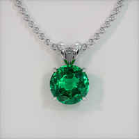 11.16 Ct. Emerald Pendant, 18K White Gold 1