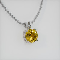 2.10 Ct. Gemstone Pendant, 18K White Gold 2