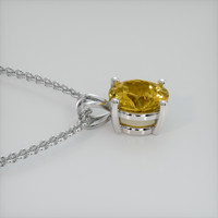 2.10 Ct. Gemstone Pendant, 18K White Gold 3
